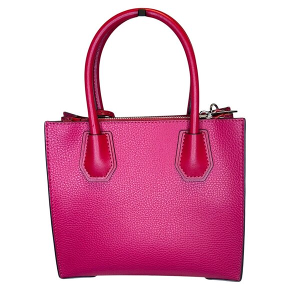 Michael Kors Mercer medium pebbled leather crossbody bag in a dark raspberry - Picture 5 of 9